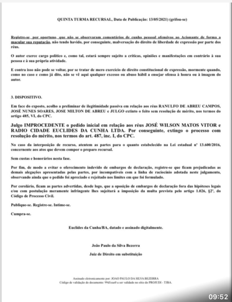 img_5029-1-787x1024 Ação movida por Luciano Pinheiro contra Wilson Vitor e a Rádio Cidade é julgada improcedente