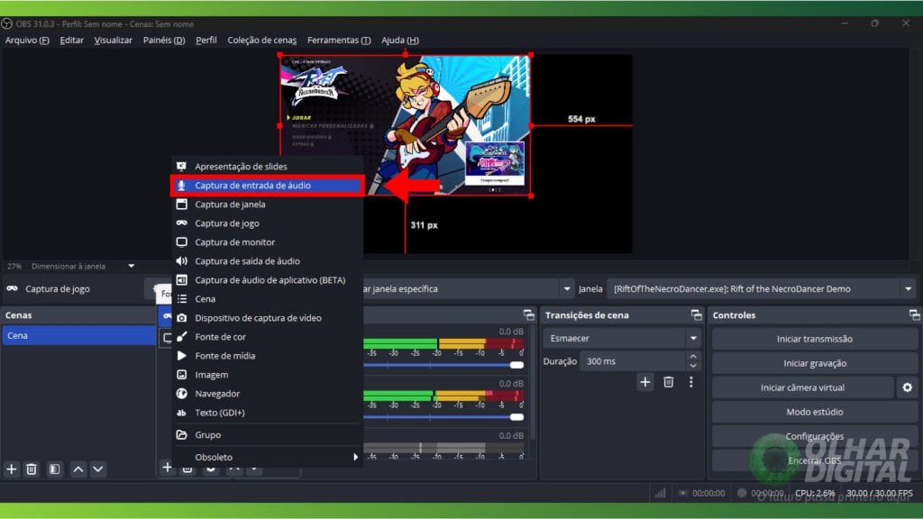 Gravando com OBS Studio