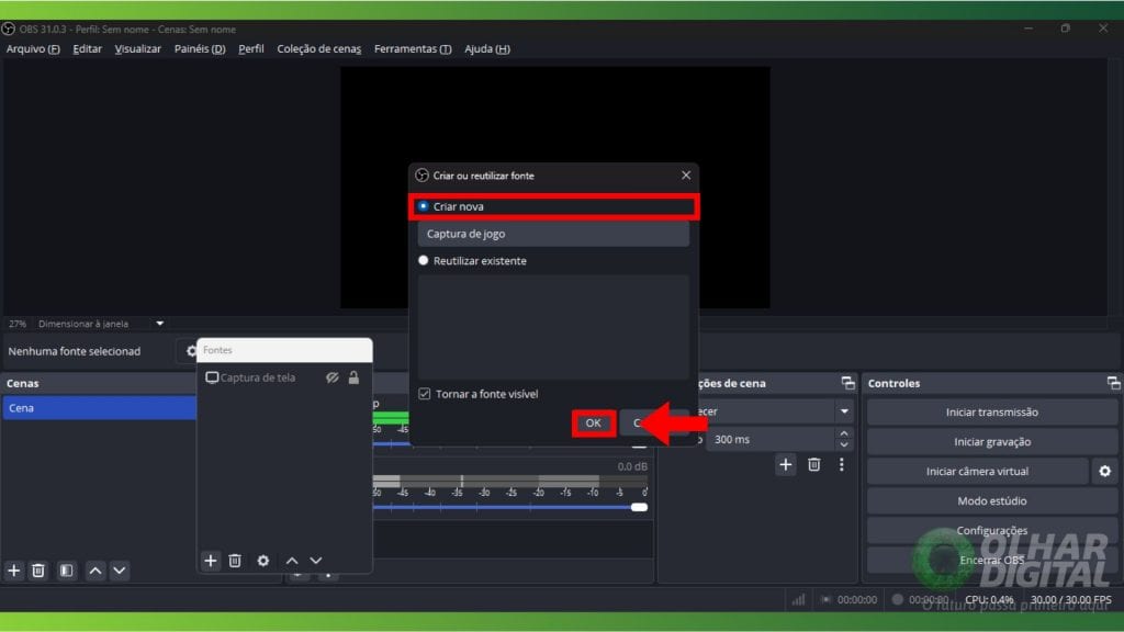 Gravando com OBS Studio