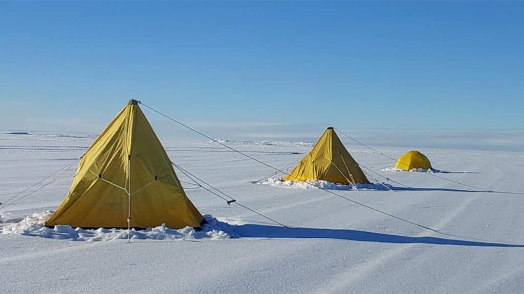 Barracas na Antártica
