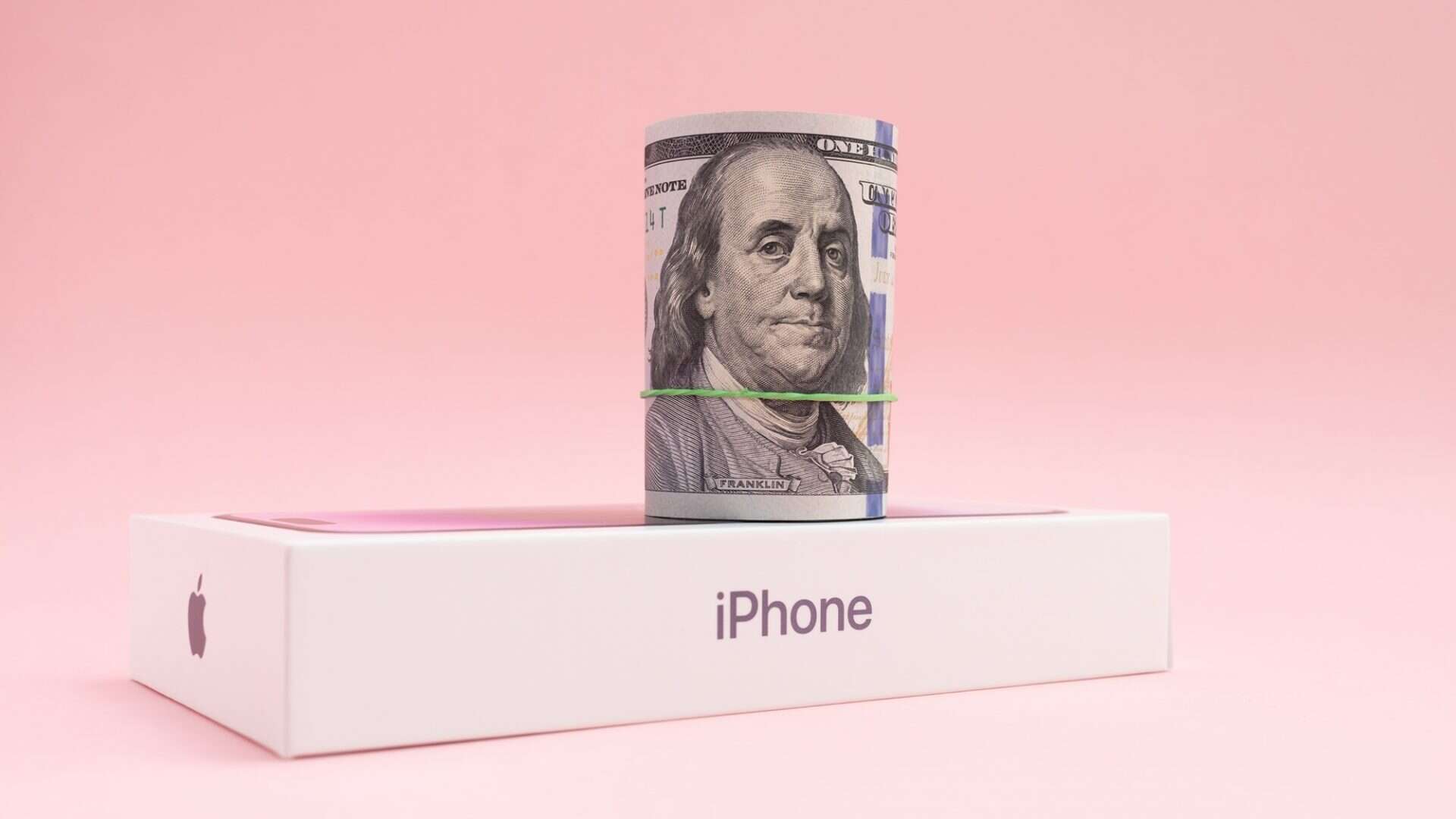 iphone com notas de dólares