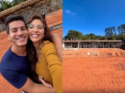 Lar, doce lar: Arthur Aguiar e Jheny Santucci iniciam construção da casa juntos