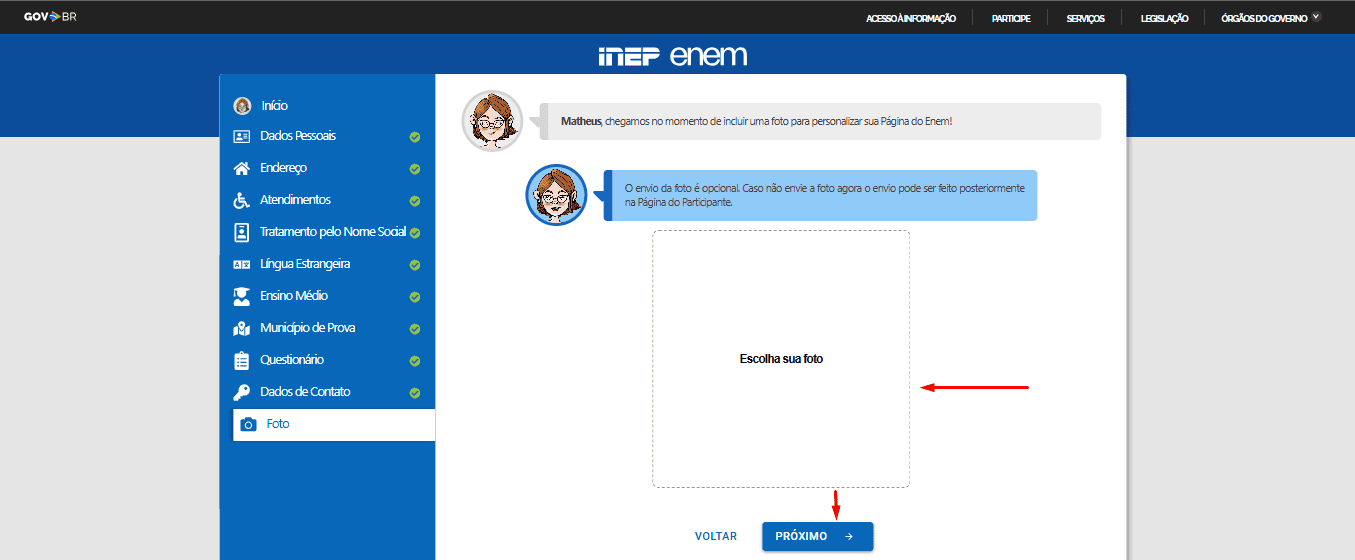 Passo 16 para se inscrever no Enem 2025