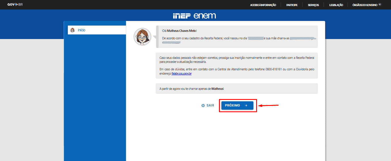 Passo 6 para se inscrever no Enem 2025