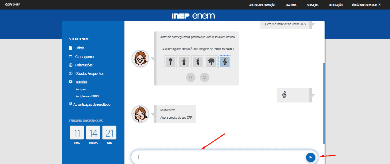Passo 3 para se inscrever no Enem 2025