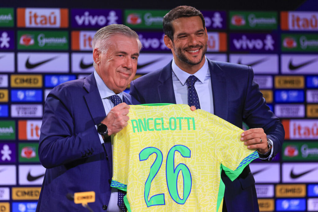 CBF apresenta Carlo Ancelotti como treinador da Seleção; siga ao vivo