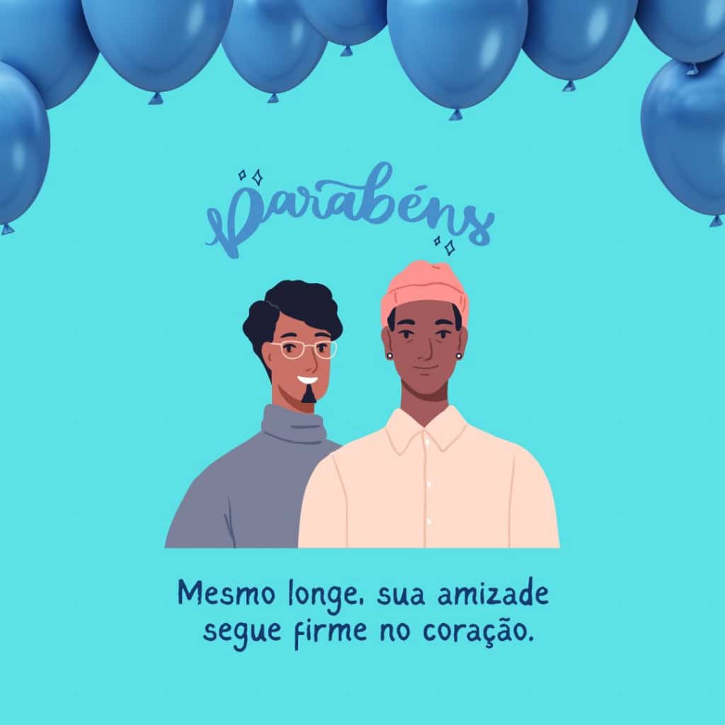 Cartão de feliz aniversário para amigo