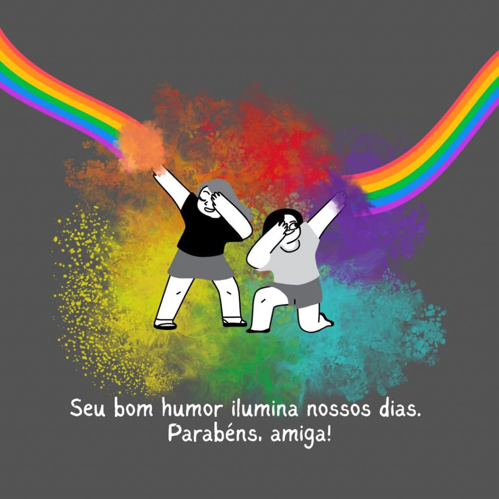 Cartão de feliz aniversário para amiga