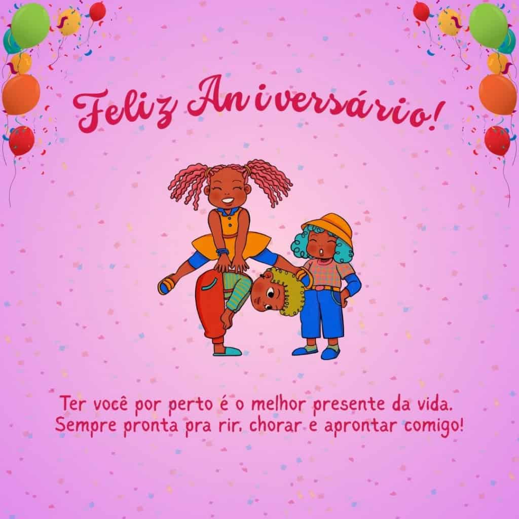 Cartão de feliz aniversário para amiga