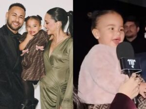 Mavie rouba a cena em sua 1ª entrevista e Neymar reage: “100% DNA do papai”