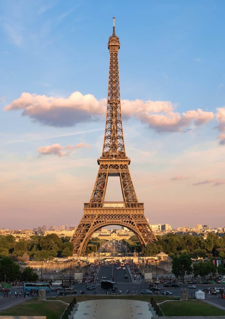 Eiffel,Tower,At,Sunset,From,Trocadéro,-,Paris,,France