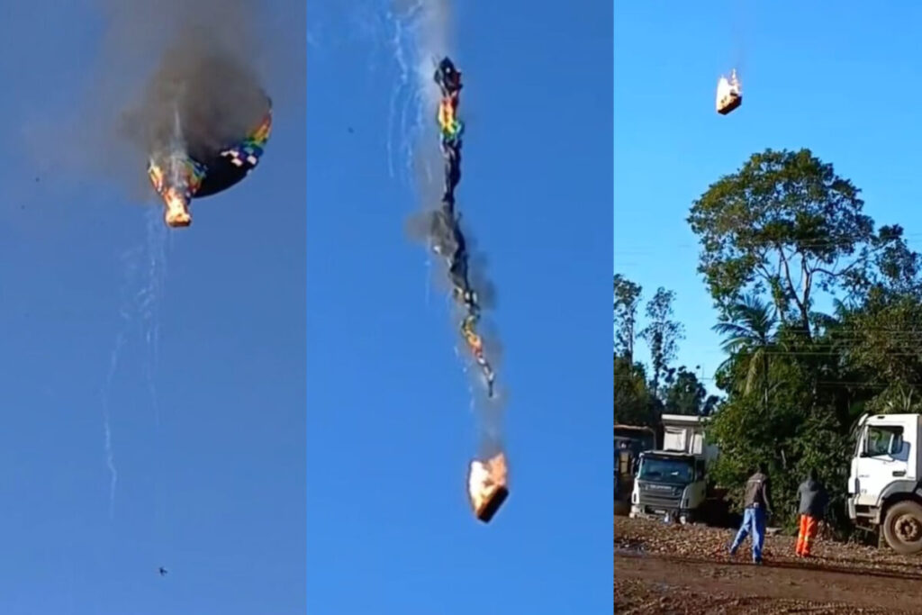 Vídeo: balão cai em Santa Catarina e deixa ao menos oito mortos