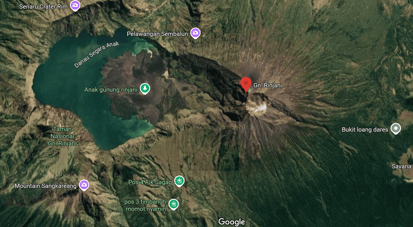 Monte Rinjani, na Indonésia