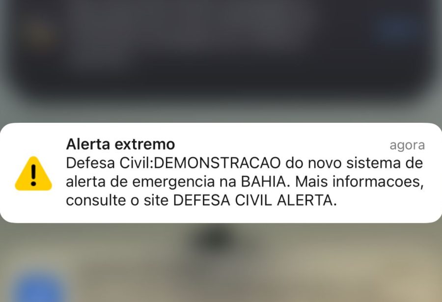 Teste do novo sistema Defesa Civil provoca alerta sonoro em celulares de Salvador