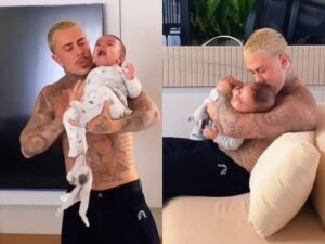 MC Daniel compartilha momentos de cuidado e carinho com o filho Rás