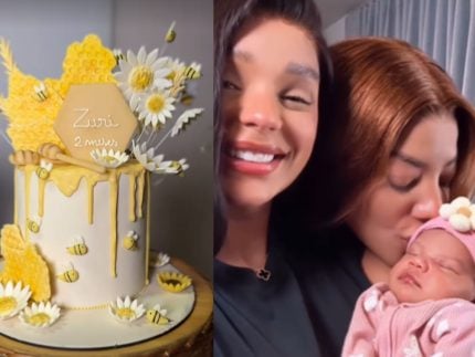 “Abelhinha”: Ludmilla e Brunna Gonçalves comemoram 2 meses de Zuri com festa temática