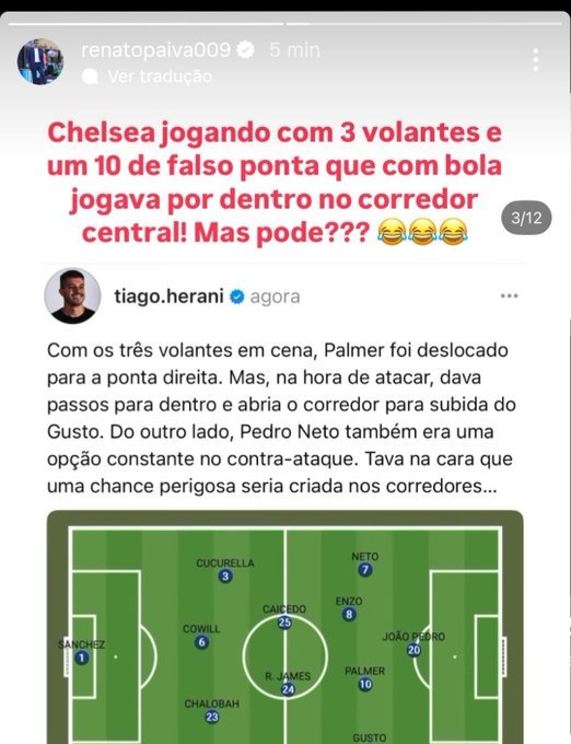 Renato Paiva alfineta John Textor após título do Chelsea no Mundial: “Pode jogar com três volantes?”