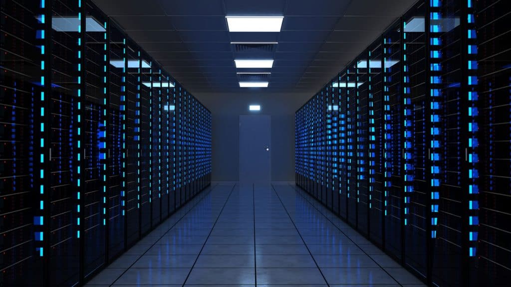 Corredor de um data center