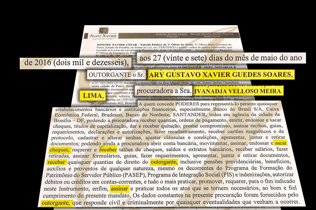 Procuração assinada por Ary Gustavo Xavier Guedes Soares