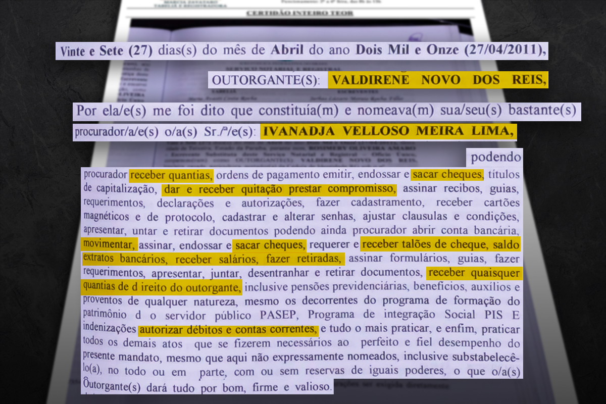 Procuração assinada por Valdirene Novo dos Reis | Hugo Motta