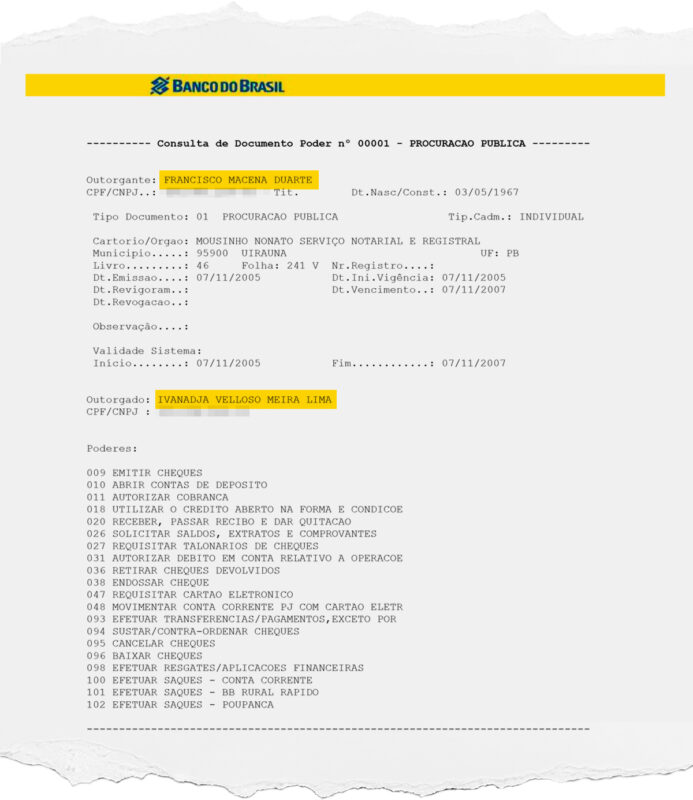 Procuração assinada por funcionário fantasma em favor de chefe de gabinete de Hugo Motta
