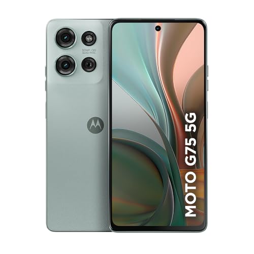 Smartphone Motorola Moto g75 5G 256GB 16GB Ram Boost 50MP Sony Camera com AI Ultrarresistencia militar - Cinza - Vegan Leather