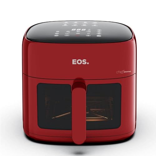 Fritadeira Sem Óleo Air Fryer Eos Chef Gourmet 6.2 Litros Compacta Digital Vermelho Eaf60v 110v