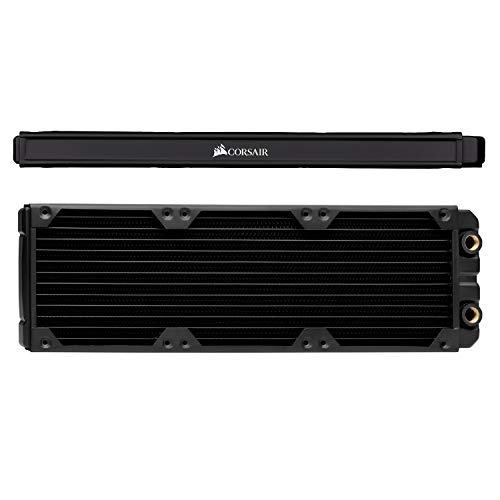 Radiador de resfriamento de água Corsair Hydro X Series, XR5, 240 mm, Slim, Preto, 360mm