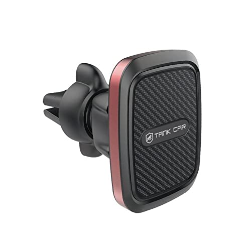 Gshield Suporte Veicular Magnético com 6 Imãs para Celular, GPS, Base Ajustável 360º e 2 Placas Metálicas de Fixação, Tank Car Preto