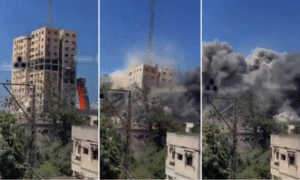 Israel destrói arranha-céu em Gaza usado pelo Hamas para inteligência; ASSISTA!