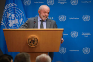 Lula fala à imprensa após a Assembleia Geral da ONU
