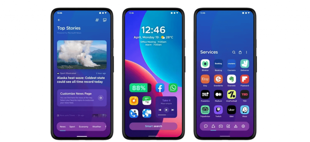 Captura de tela do site Smart Launcher