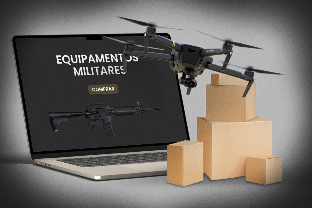 Fardas do CV: como faccionados compram camuflados e armas na internet