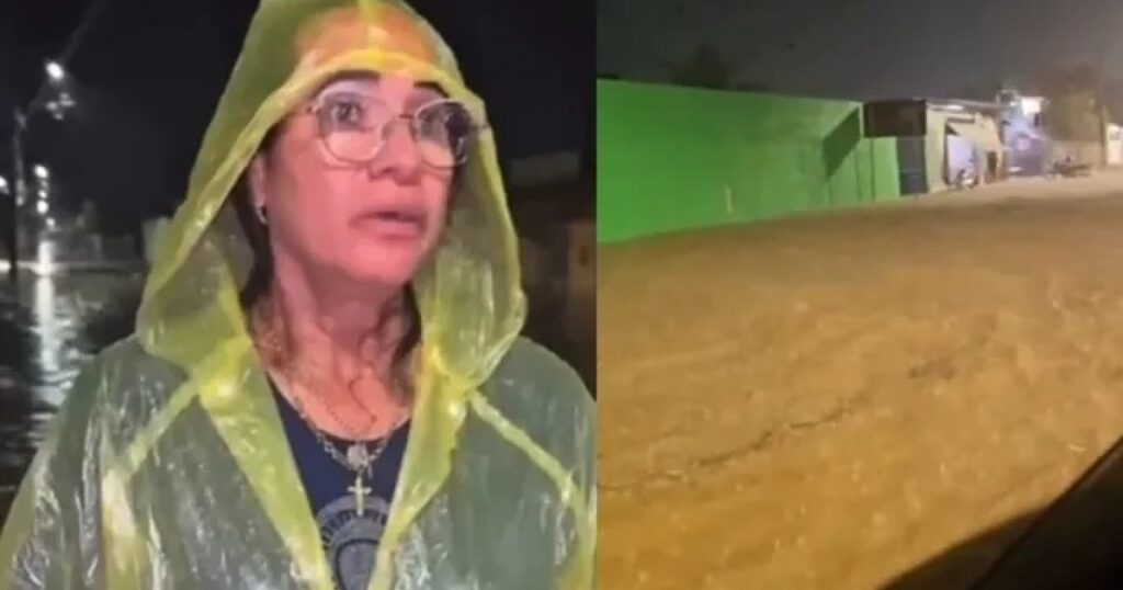 Prefeita vistoria áreas alagadas após chuva histórica em Araci