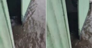 VÍDEO: Chuva forte faz moradora se desesperar com água invadindo casa em Gandu