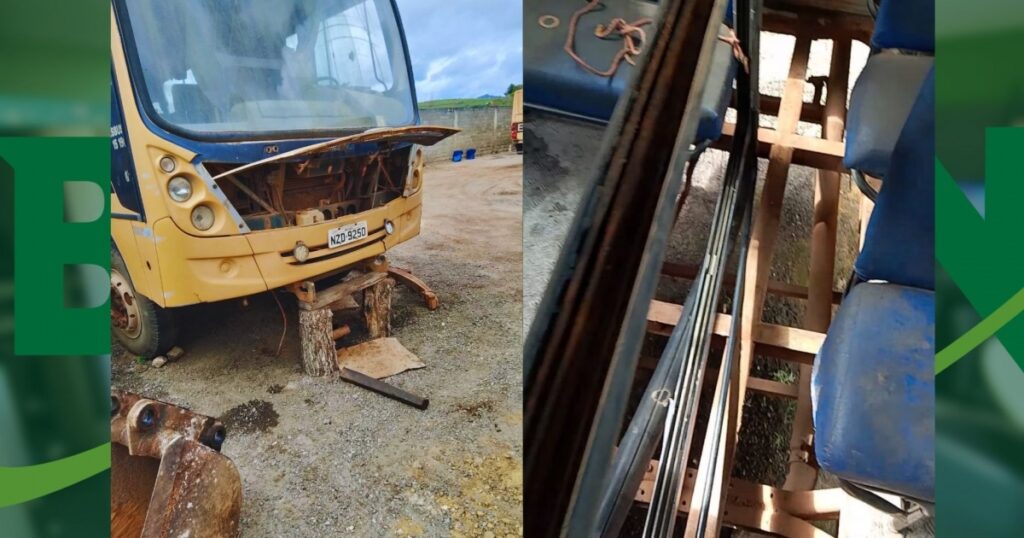 Frota de ônibus escolares deteriorada viraliza em denúncia de morador em Laje; entenda o caso