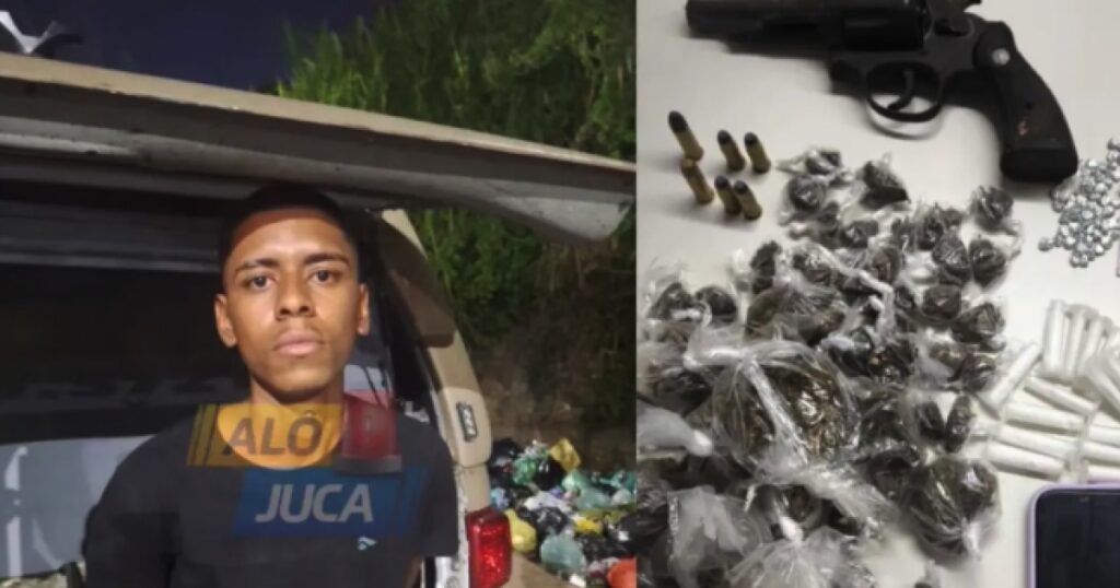 Suspeito ligado ao Comando Vermelho é preso com arma e drogas na Soledade, em Salvador