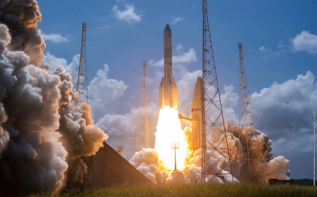 Foguete mais poderoso da Europa lança satélites da Amazon para rivalizar com a Starlink