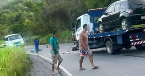 Casal morre em colisão entre motocicleta e caminhão em Coração de Maria