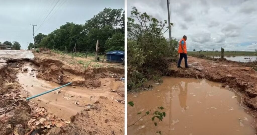 Fortes chuvas adiam início de aulas em Ribeira do Amparo