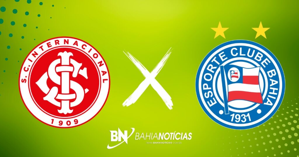 Internacional x Bahia: confira as prováveis escalações, arbitragem, horário e onde assistir