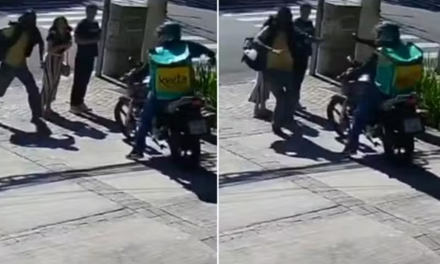 O momento em que homem é morto ao tentar ajudar casal assaltado em São Paulo