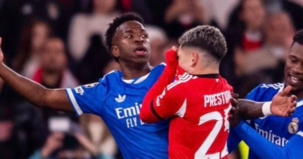 Uefa pune Prestianni por racismo contra Vini Jr; suspensão é de seis jogos