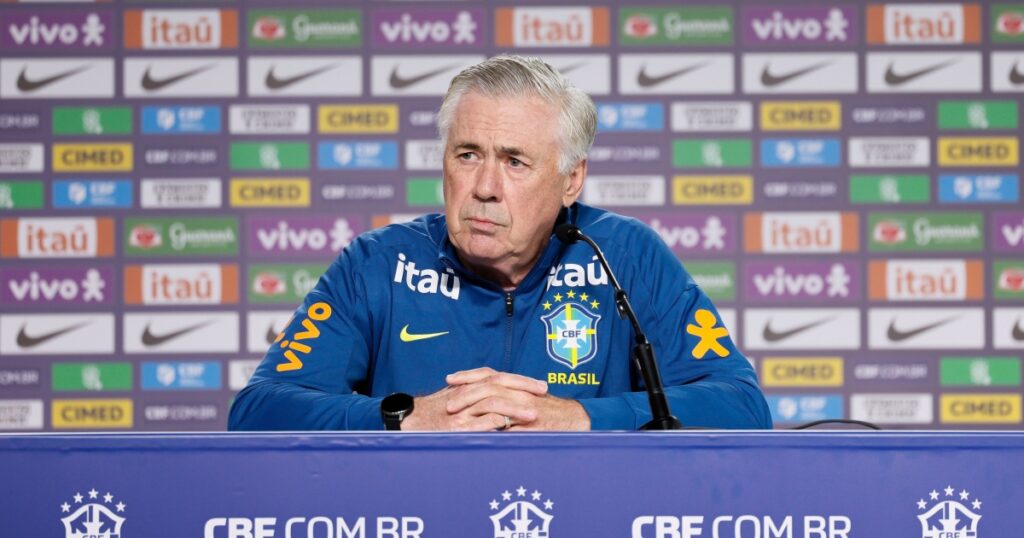 "Não vamos trocar ninguém": Ancelotti descarta corte de Neymar e confirma Marquinhos como capitão da Seleção na Copa