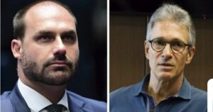 Eduardo Bolsonaro sugere romper aliança com Novo após Zema criticar Flávio por caso Vorcaro