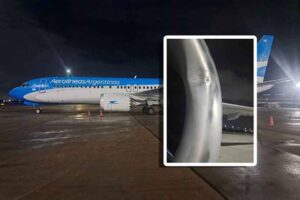 Avião da Aerolíneas Argentinas tem motor amassado em colisão com drone durante pouso no Rio de Janeiro