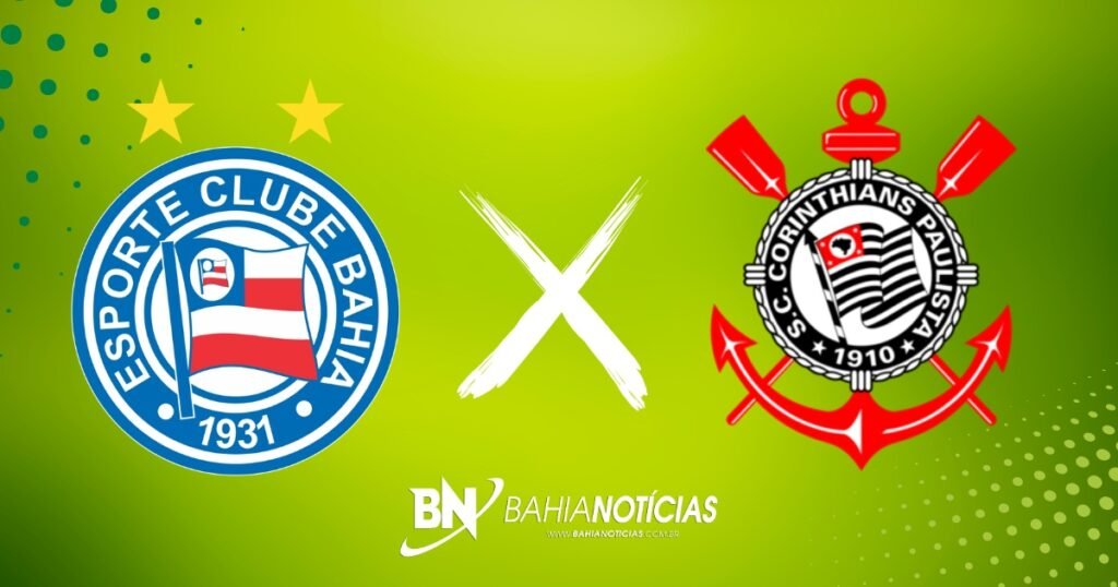 Bahia x Corinthians: Saiba prováveis escalações, arbitragem e onde assistir ao jogo do brasileirão