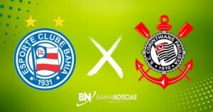 Bahia x Corinthians: Saiba prováveis escalações, arbitragem e onde assistir ao jogo do brasileirão