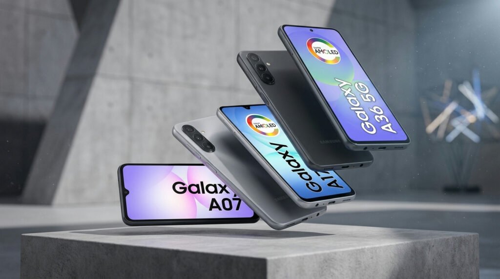 Samsung Galaxy em oferta: escolha entre os modelos a07, a17 e a36