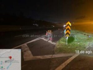 Acidente fatal com motociclista bloqueia acostamento da Rodovia Anhanguera em Vinhedo